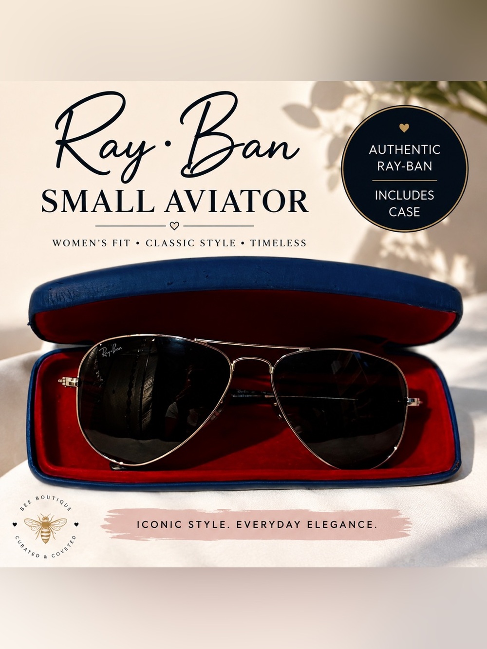 Ray-Ban Small Aviator Sunglasses w/ Case